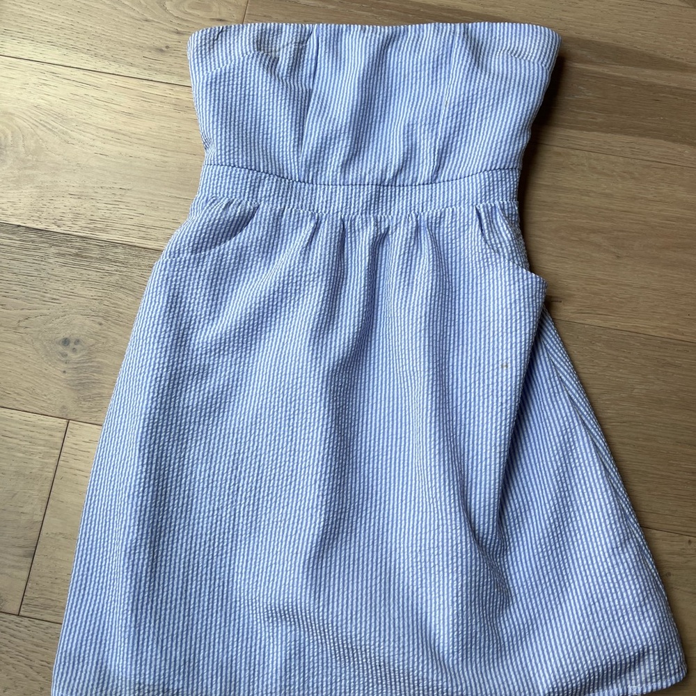 Blue Strapless Dress